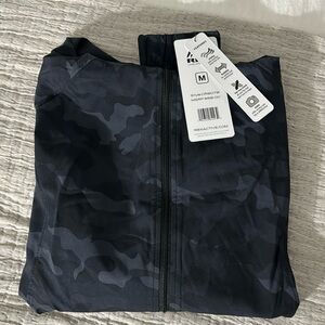 NWT RBX Black and Gray Camouflage Wind Breaker. Size M